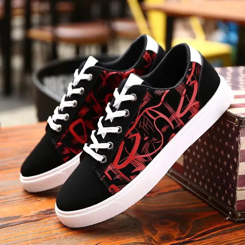 

2018 New fashion All Black brand Men lace up walking shoes canvas shoes low top Male Boys casual flats sneakers Suelas shoes