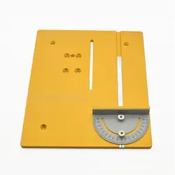 Mini Table circulaire, panneau de scie circulaire, pédale de Table, nouveau routeur en Aluminium, plaque de Table, bricolage Machines à bois, tapis avec échelle 