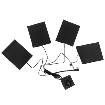 

Composite Fiber Thermal Clothing Adjustable Temperature USB Powered Foldable DIY 4 In 1 Vest Jacket Electric Heating Pad Outdoor