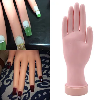 

Nail Art Tools New Flexible Soft Plastic Flectional Mannequin Model Painting Practice Tool