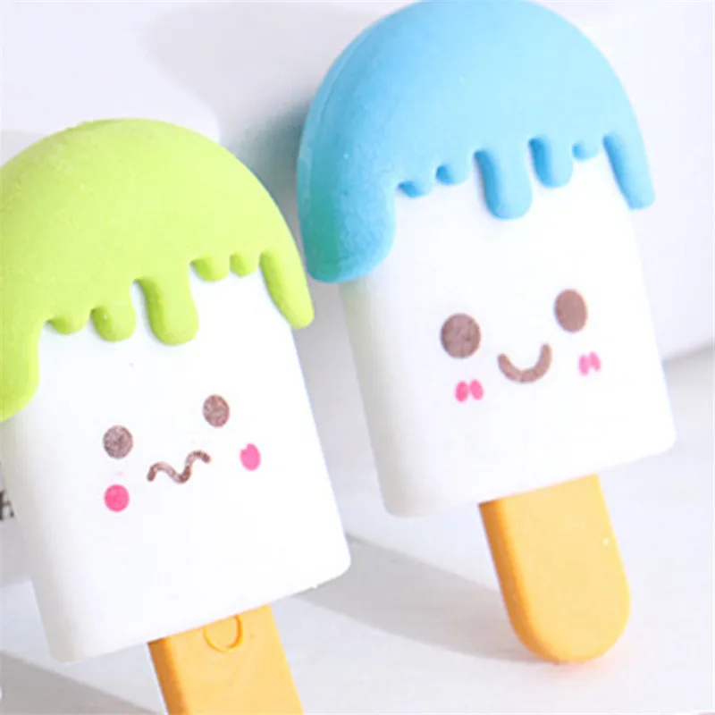 1 шт. мультяшный ластик для лица мороженое kawaii ластик для мороженого резиновый для детей школьные принадлежности цвет случайный