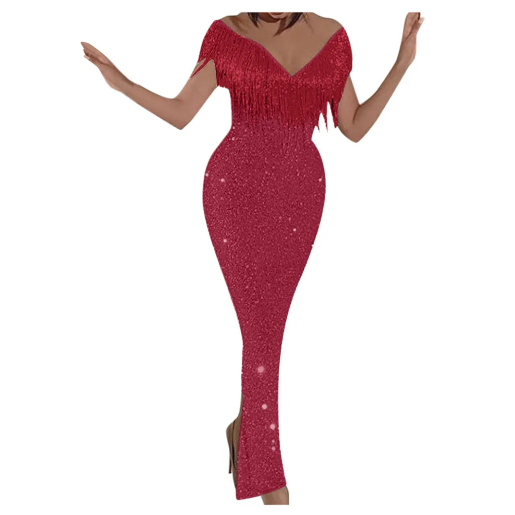 Лидер продаж 2020 женское сексуальное однотонное блестящее Клубное платье-футляр