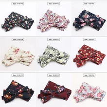 Мужской галстук-бабочка, карманные квадраты, хлопок, цветок, Свадебная вечеринка, галстук-бабочка, галстук, мужская рубашка, аксессуары, платок, галстук-бабочка, набор