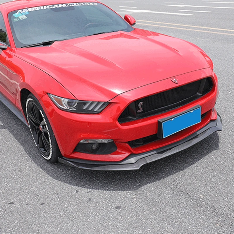 Передний бампер спойлер для Ford Mustang 2015 2016 2017 JC Style PP Matte Blak глянцевый черный не Shelby