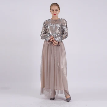 

Vestidos Sequin Abaya Dubai Arabic Hijab Muslim Evening Dress Women Kaftan Turkey Islamic Clothing Caftan Dresses Sukienki Robe