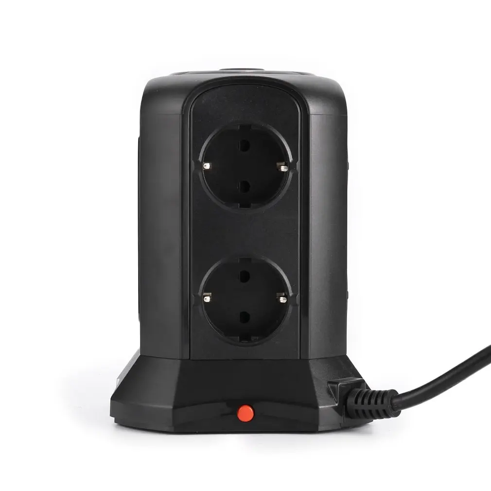 Смарт-башня, блок питания, несколько розеток, 6 разъемов, 4 USB порта, с USB распределением питания, 2 м, удлинитель, защита от перенапряжения