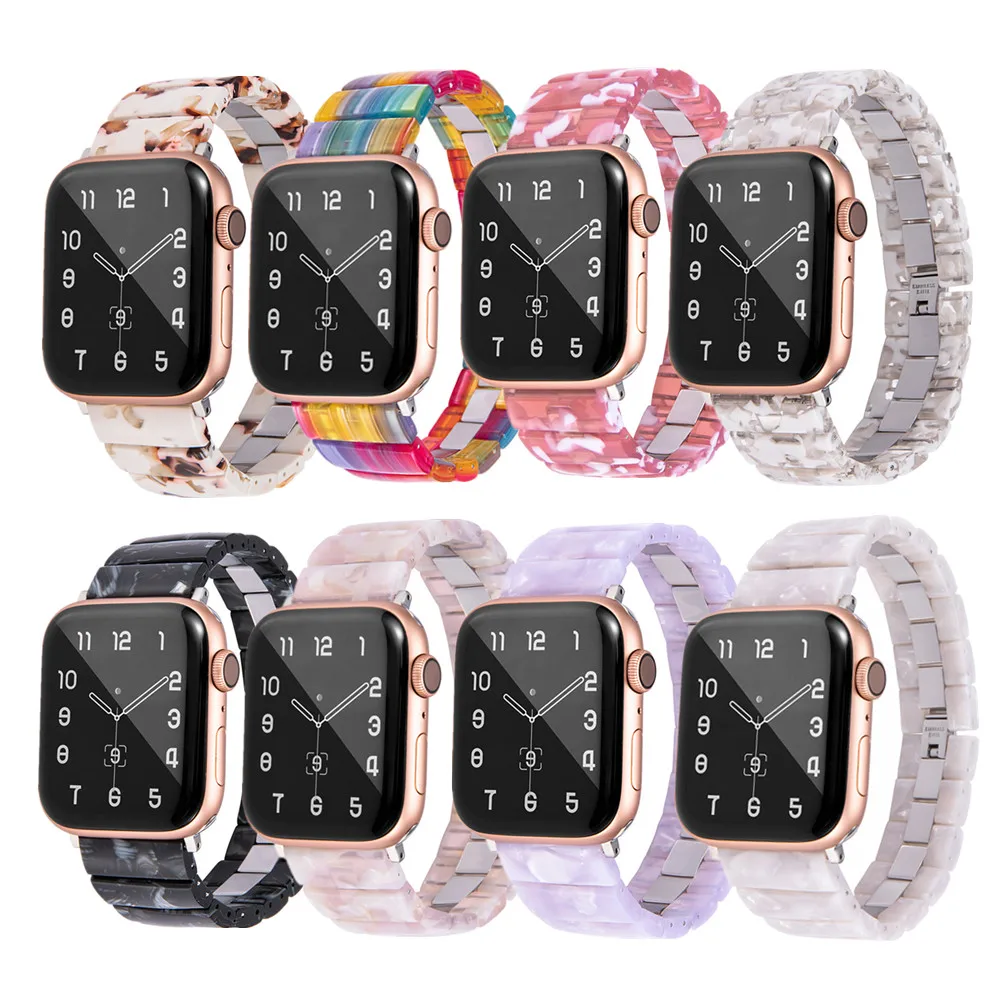 Ремешок из полимерной нержавеющей стали для Apple Watch Band Series SE/6/5/4/3 модный браслет