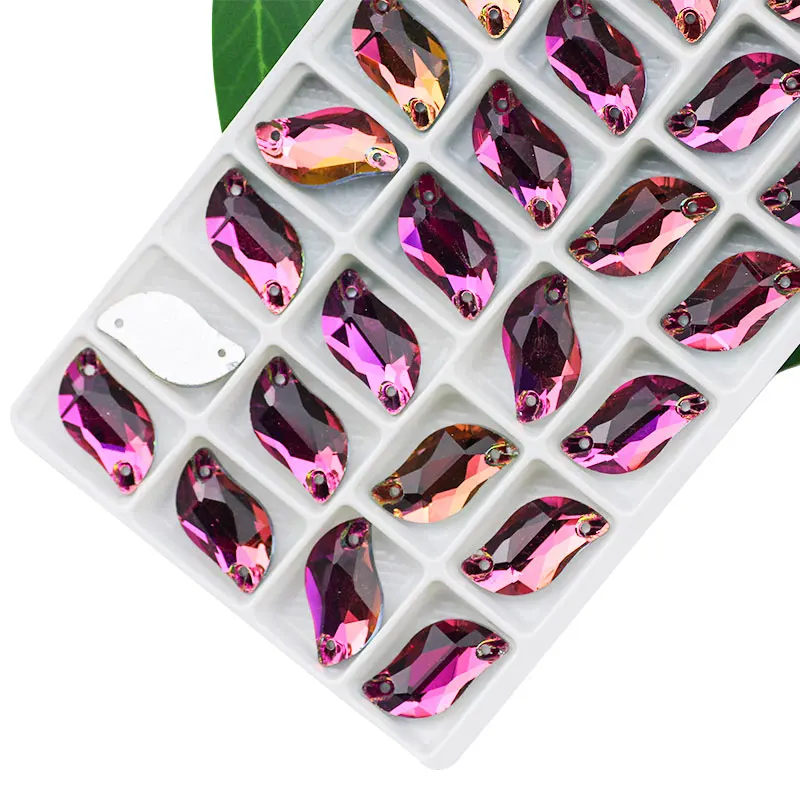 Sparkling S-Shape Colorful Glass Rhinestones