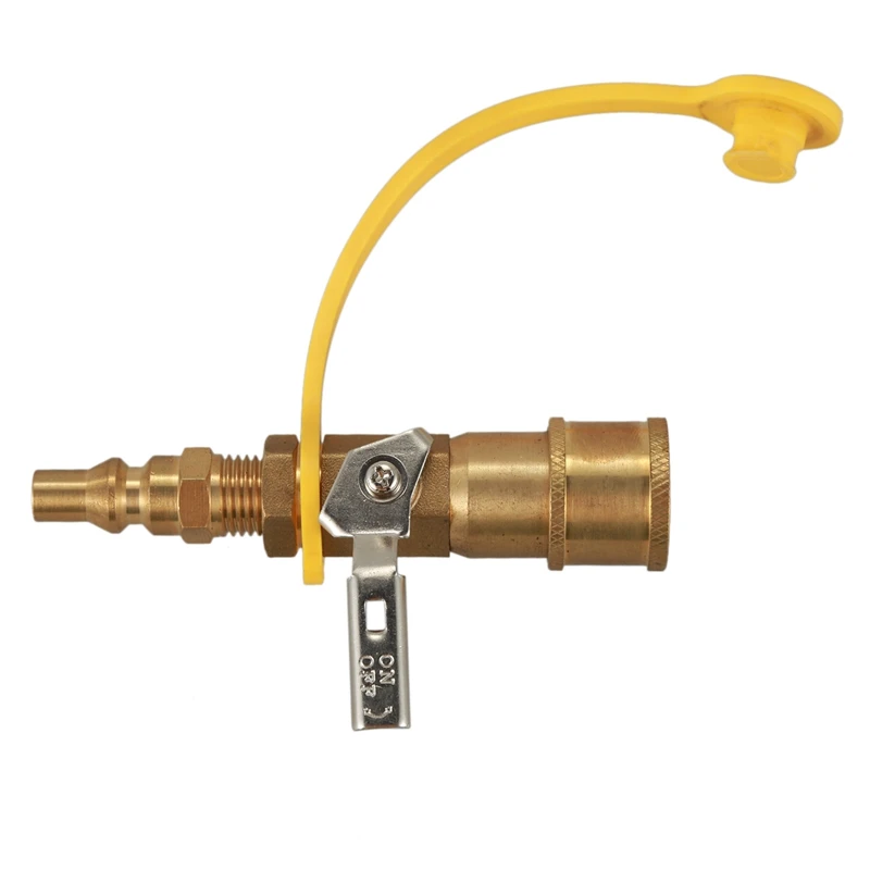 

Propane Natural Gas 1/4 inch Quick Connect Kit - Shutoff Valve & Full Flow Plug