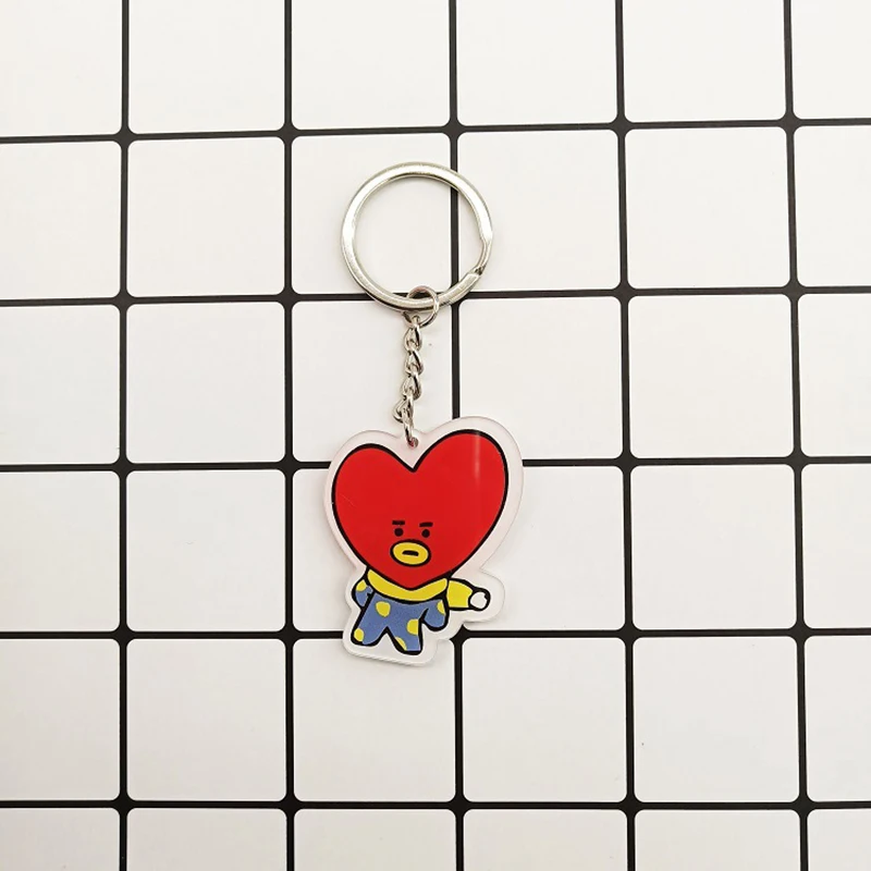 Bangtan мальчики Рождество "Suga" "TATA" и т. Д. Индивидуальные хороший мультфильм брелок цепи сумки для женщин мужчин ювелирные изделия Bangtan аксессуары
