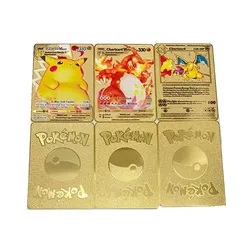 Jeu de combat Pokemon Vmax, Carte or, Collection de Collection de Pikachu, jeu de commerce, jouet cadeau, livraison gratuite en Version anglaise 