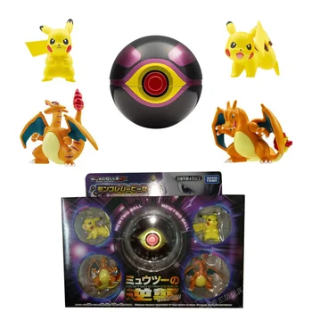 

Pokemon TAKARA TOMY Pokeball Poke Ball Battle Mewtwo Pikachu Charizard Action Figure MC Collections Gift