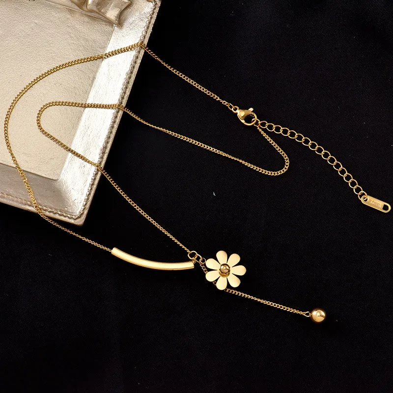 Hot Sale Beautiful Flower Hanging Chain Long Style Exquisite Clavicle Chain Necklace For Women - Image 2