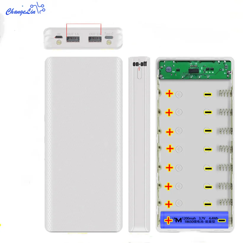 5V 1.5A Мощность банка модуль мобильного телефона зарядная плата PCB 4/5/6/8*18650 Батарея Чехол Коробка для хранения двух Порты usb аксессуары «сделай сам»