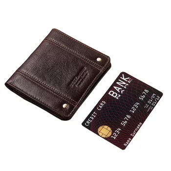 

Thin Genuine Leather Men Wallets Card Holder Multifunctional Slim Brand Men Purse Business High Quality Men Wallets WB82