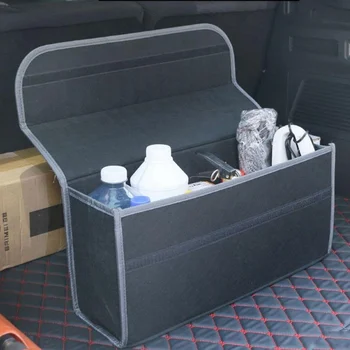 

Car Trunk Organizer Car Storage Bag Cargo Container Box Fireproof Stowing Tidying Holder Multi-Pocket Car Styling 50*17*24cm