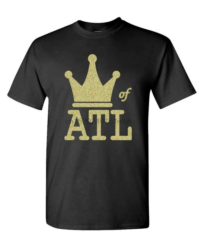 Хлопковая футболка унисекс KING OF ATL стиль хип-хоп рэп музыка Атланта | Мужская