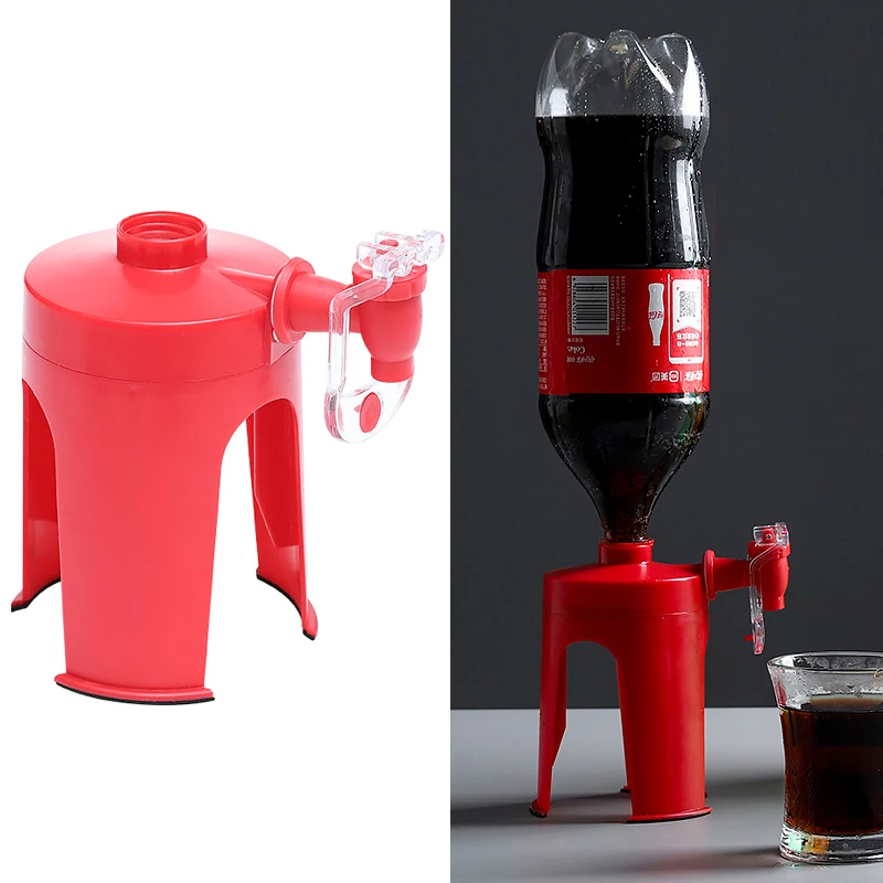 

New Magic switch 3D Upside Down cake Soda Bottle Coke Drinking Dispenser Saver Water Tap party bar tools