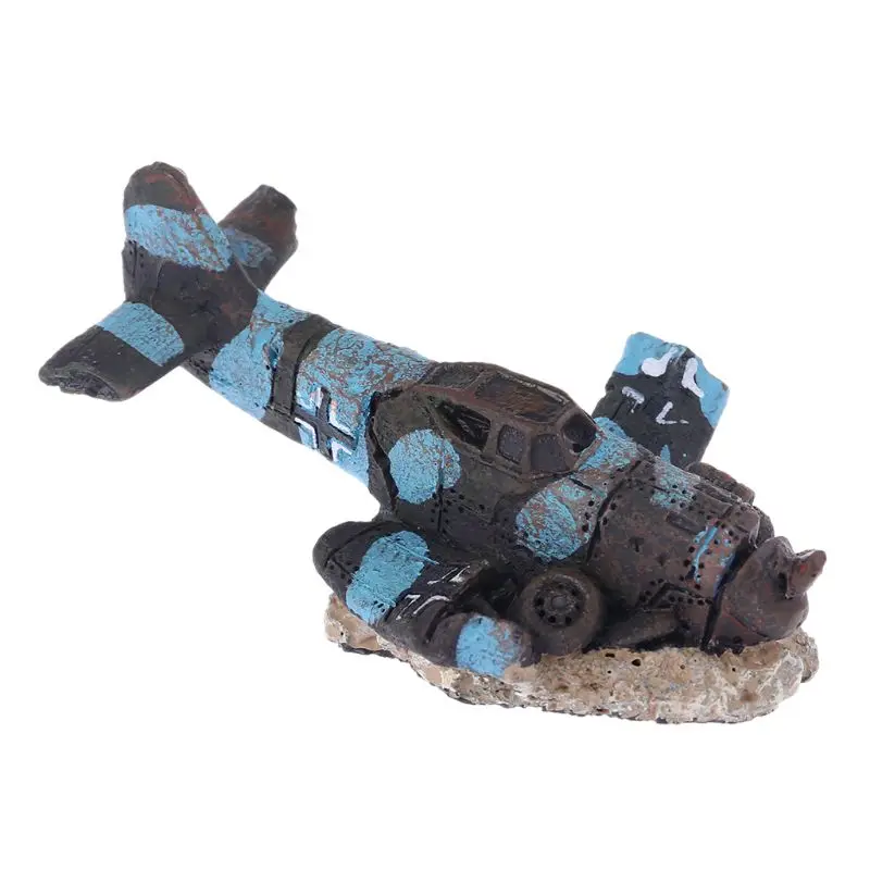 

Simulated Resin Aircraft Crafts For Aquarium Fish Tank Landscaping Escape Cave Hideaway