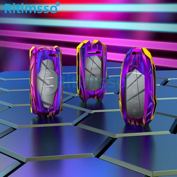 Copertura portachiavi per auto in lega di zinco per Chery Tiggo 8 3x 5x Gx EQ7 Arrizo Exeed 65R 32R Tiggo 7 Pro 5 2020 custodia per telecomando Shell - Copertura portachiavi per auto in lega di zinco per Chery Tiggo 8 3x 5x Gx