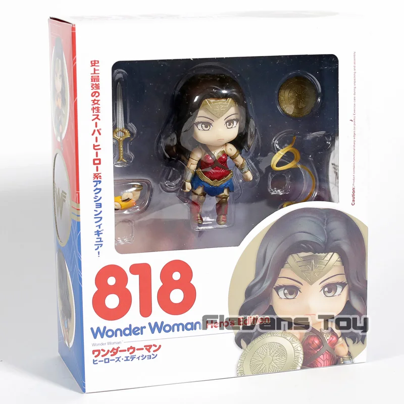 Wonder Woman Hero's Edition Nendoroid 818 ПВХ фигурка Коллекционная модель игрушки