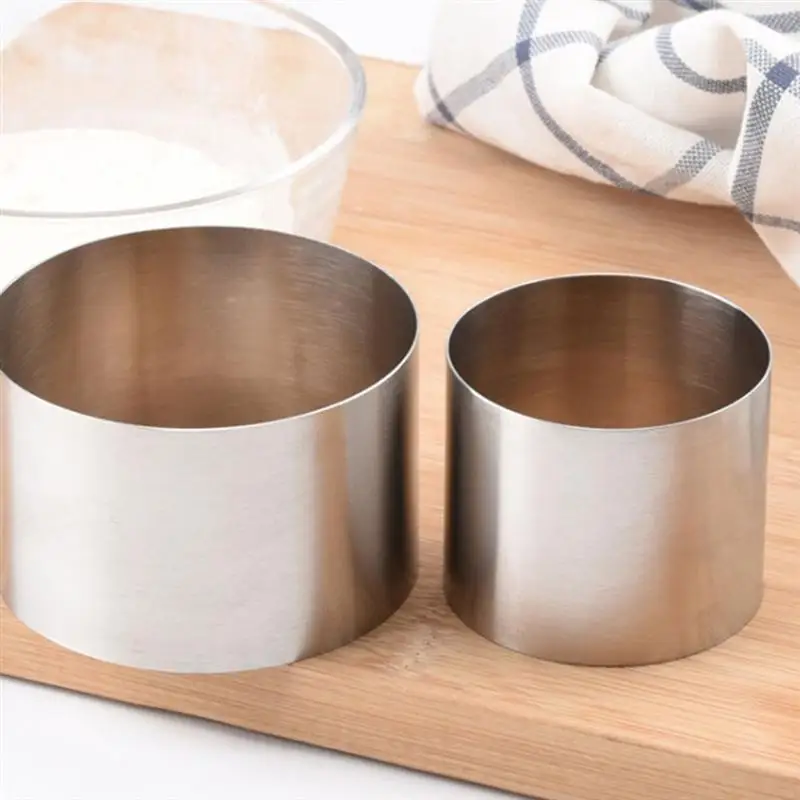 Круглая форма из нержавеющей стали 2 шт. для выпечки мусса торта печенья Тирамису