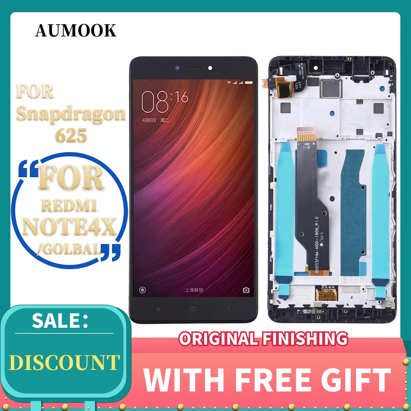 ЖК дисплей и дигитайзер сенсорного экрана для Xiaomi Redmi Note 4X глобальная версия