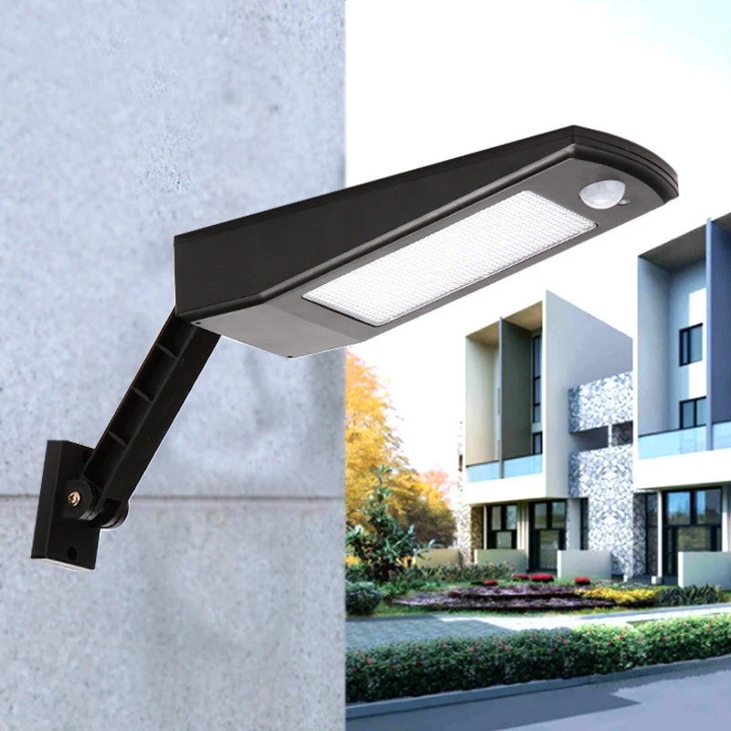 DOZZLOR 56leds Солнечный настенный светильник датчик движения водонепроницаемый IP65