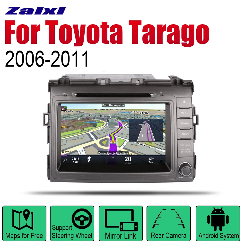

ZaiXi Auto Radio 2 Din Android Car DVD Player For Toyota Tarago 2006~2011 GPS Navigation BT Wifi Map Multimedia system Stereo