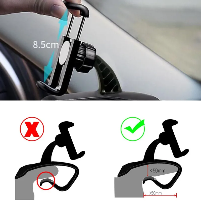 phone stand for car Universal Dashboard Car Phone Holder Easy Clip Mount Stand GPS Display Bracket Car Front Support Stand for iPhone Samsung Xiaomi phone stand for car