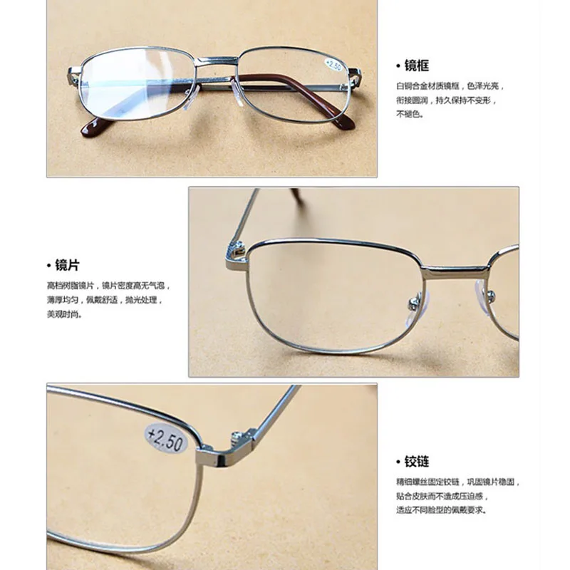 Прозрачное зрение очки лупа увеличительные очки Портативные очки для чтения подарок для родителей пресбиопическое увеличение