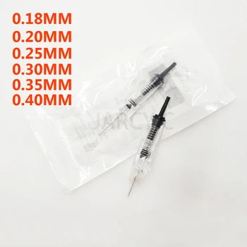 

50pcs 0.18mm 1RL Disposable Tattoo Needles Sterilized Permanent Lip Eyebrow Makeup Needles Cartridge Tips For Agulha Easy Click