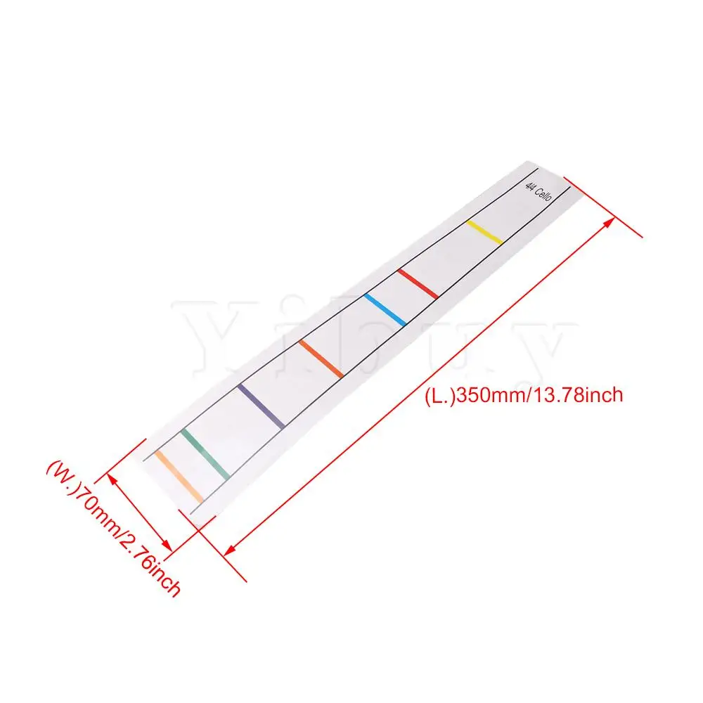 Yibuy Multicolor Paper Cello Finger Position Markers Musical Tool 4/4