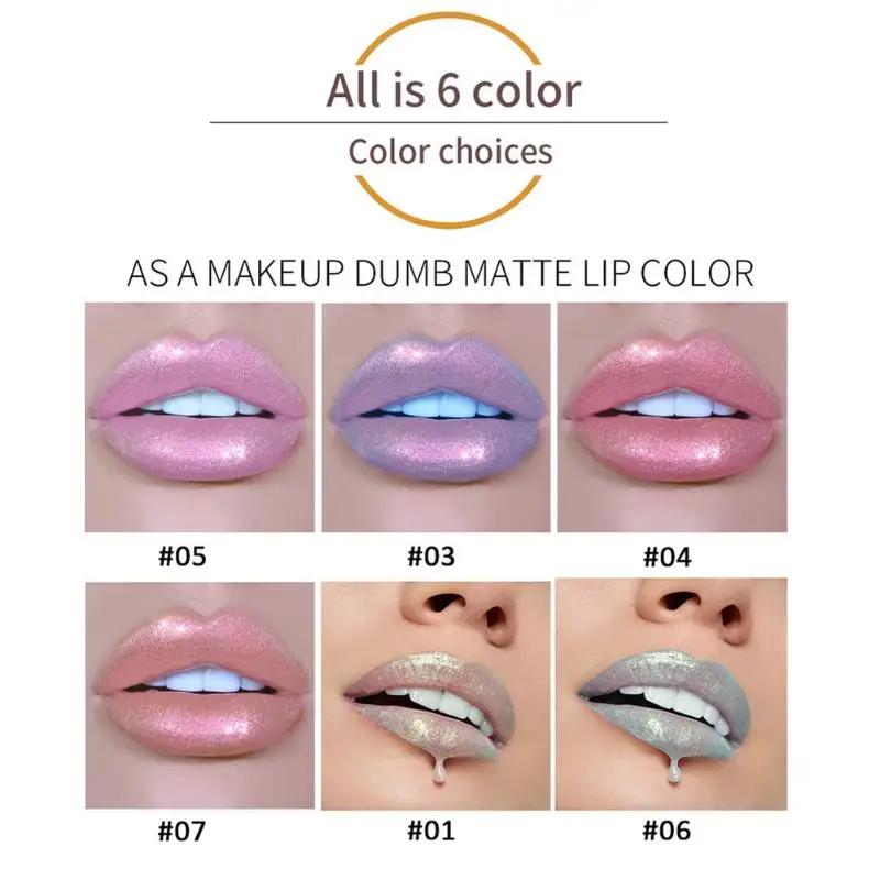 HANDAIYAN 6pcs/set Shimmer Lip Gloss Crystal Glow Laser Holographic Waterproof Non-stick To The Cup Lip Stick Plumper Gloss HANDAIYAN 6pcs/set Shimmer Lip Gloss Crystal Glow Laser Holographic Waterproof Non-stick To The Cup Lip Stick Plumper Gloss
