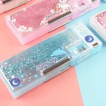 

Large Capacity Kawaii Pencil Case Children Multifunctional Cartoon Pencil Box with Pencil Sharpener Pencilcase School Supplies