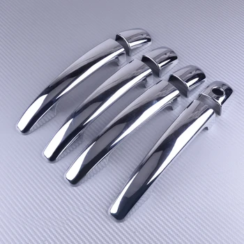 

DWCX 8pcs ABS Chrome Car Door Handle Cover Molding Trim Bezel Cap Overlay Case fit for Peugeot 207 308 407 408 3008 C4 C6