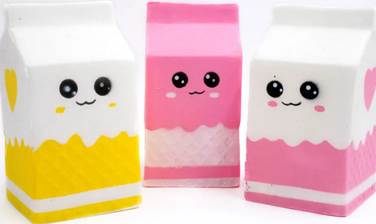 Игрушка в виде бутылки из-под молока, может коробка поднимающийся нажимать рулон подарок милые снятие стресса игрушки slime мягкими