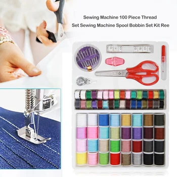 

Thread Set Sewing Machine Spool Bobbin Kit Lightweight Household Mother Sewing Ornament for Embroidery Cross Stitch