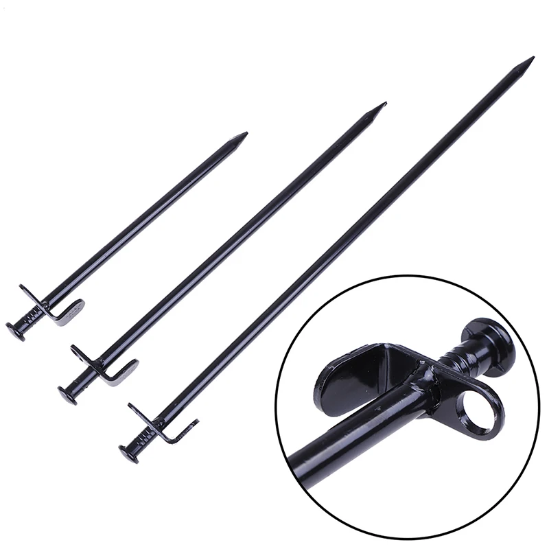 1pcs Outdoor Camping Titanium Tent Nail Accessories Titanium Tent Stake 20cm Tent Pegs Stakes Hook Pin Steel Windproof