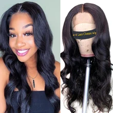 Парики из натуральных волос на кружевной основе 4 × 4, парики из натуральных волос на кружеве, парики из натуральных волос для черных женщин, парики из волнистых волос Dorisy Non Remy