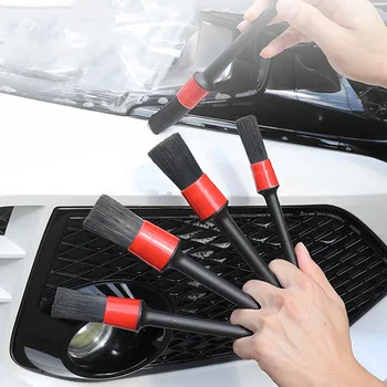 

5pcs Natural Cleaning Brush Auto Detailing Brush Set Car Cleaning Brushes Wheels Dashboard Car-styling Accessories