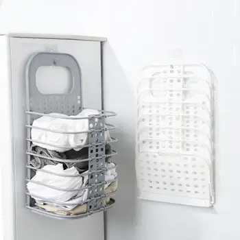 

Dirty Laundry Organizer Basket Wall-mounted Collapsible Storage Trace Basket No Laundry Laundry Basket Basket With Handle D F3C9