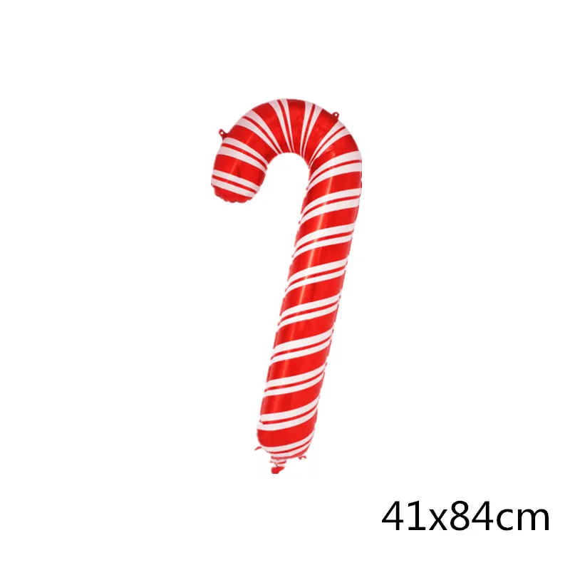 1pcs 83cm foil balloons Red Candy Cane Merry Christmas balloon decoration inflatable air balls Birthday party supplies Xmas