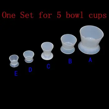 

5pcs/set Dental Lab Nonstick Silicone Mixing Bowl Cup (1-5#)