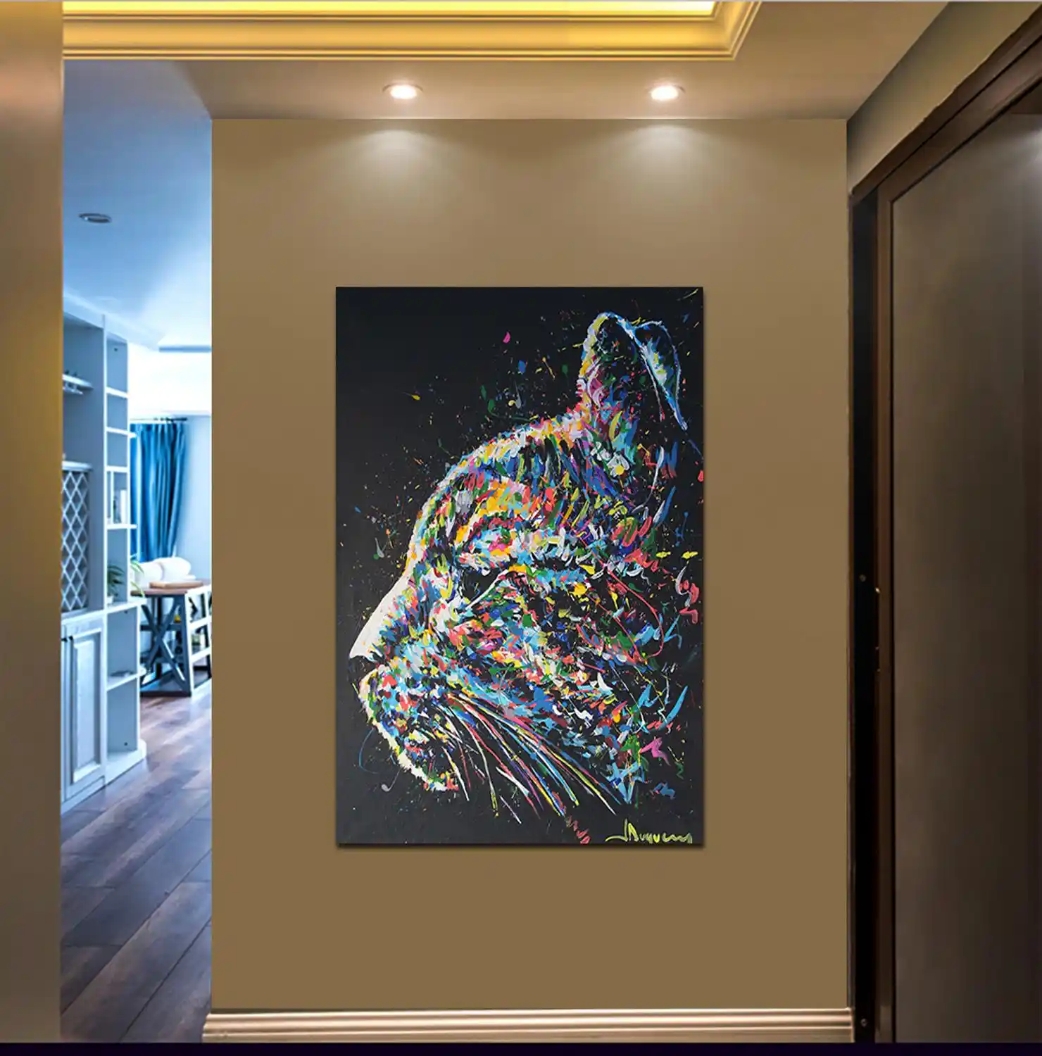 OUCAG pintura acuarela perro lindo Cuadros modernos Cuadros póster e