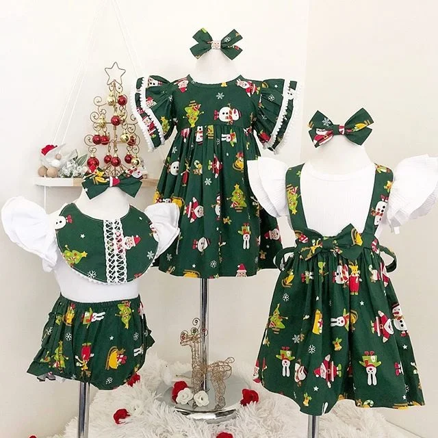 Pudcoco/Рождественский костюм для девочек; Новинка г.; Рождественская одежда для маленьких девочек; футболка и шорты на лямках; платье; комплект из 3 предметов