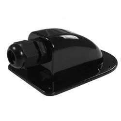 Dual Cable Entry Gland Box for Roof Installations - White (Single Hole Black)
