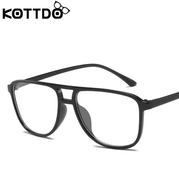 

KOTTDO 2019 Student Square Computer Eye Glasses Frame Men Transparent Oversized Women's Glasses Frame Reading Eyewear Eyeglasses