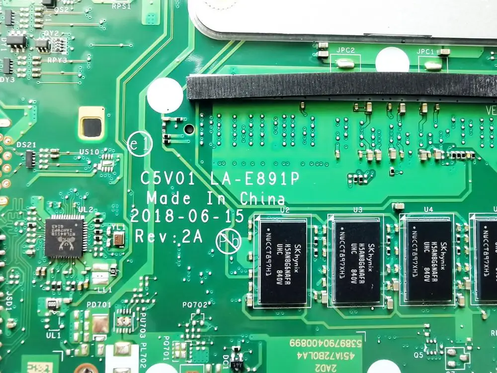 Для ACER A515 A515-51 материнская плата для ноутбука A515 A515-51 C5V01 LA-E891P I5-8250U 4 Гб протестированная хорошая