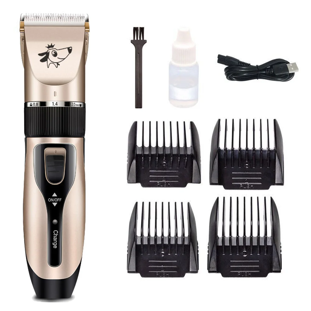 Pet Hair Clipper Rechargeable Pet Grooming Electric Trimmer Kit Electric Shaver for Dogs Cats
